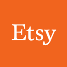 Etsy logo on an orange background